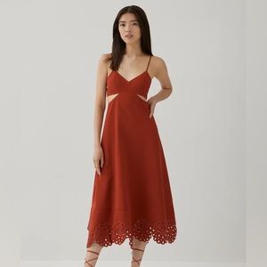 Azela Padded Cut Out Flare Dress